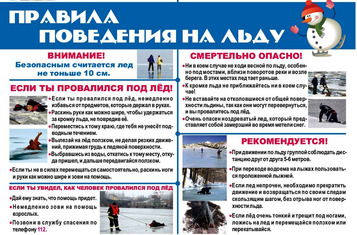 Правила поведения весной на водоёмах